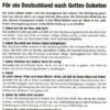Flugblatt: für ein Deutschland nach Gottes Geboten