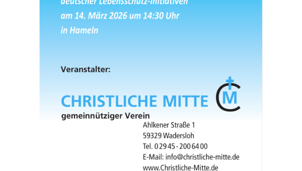 Einladung zum CM-Lebensmarsch in Hameln